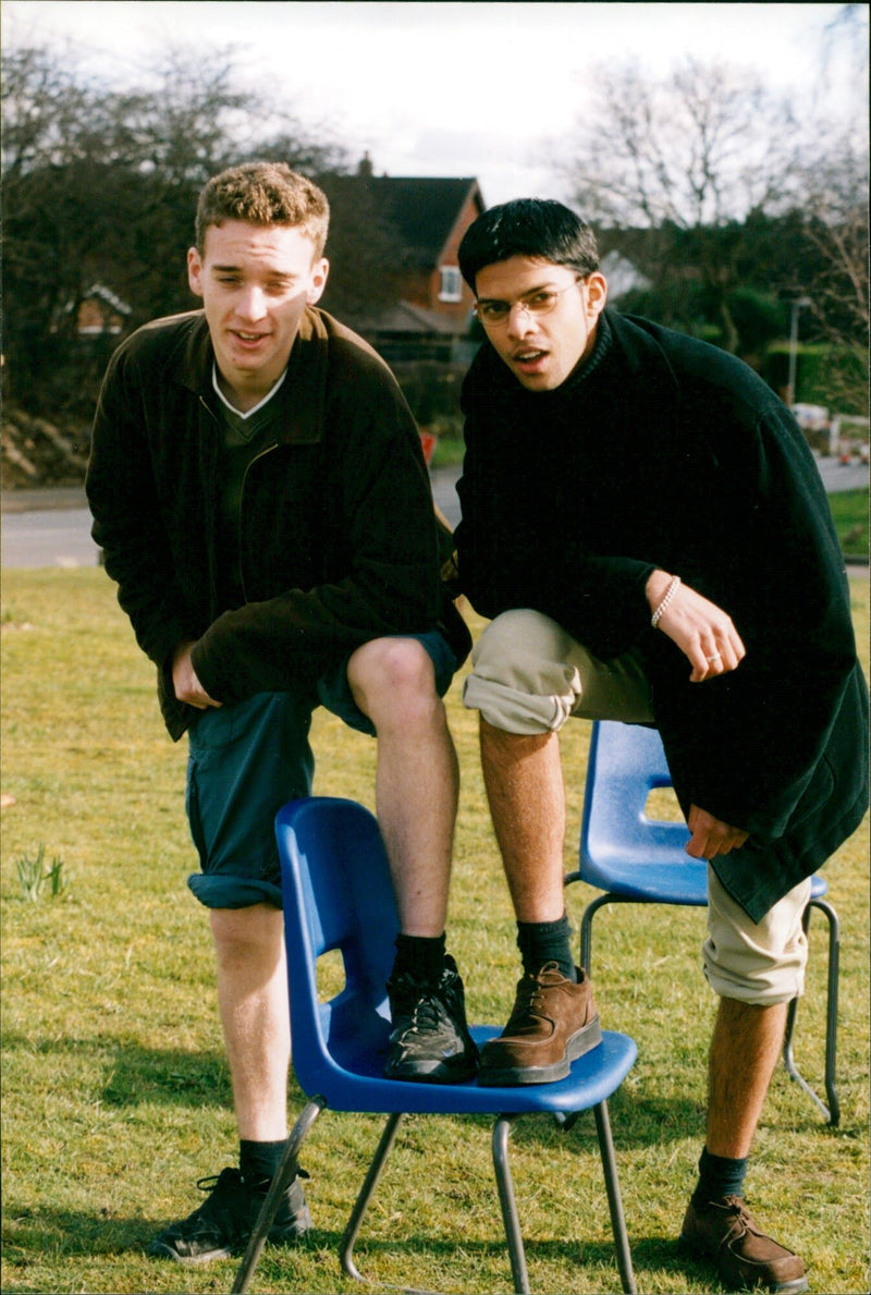 (L) Gareth Humpage & (R) Kiran Beeharry - Vintage Photograph