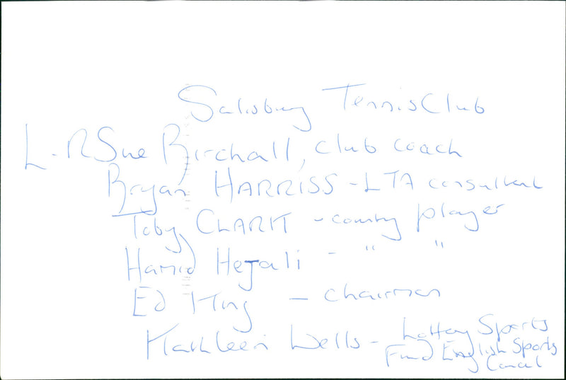 Salisbury Tennis Club - Vintage Photograph