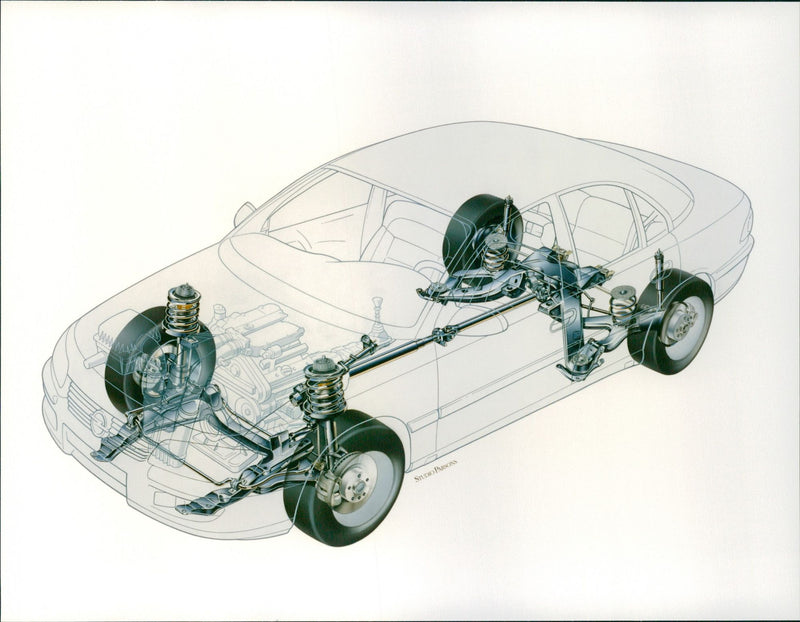 1994 Opel Omega - Vintage Photograph