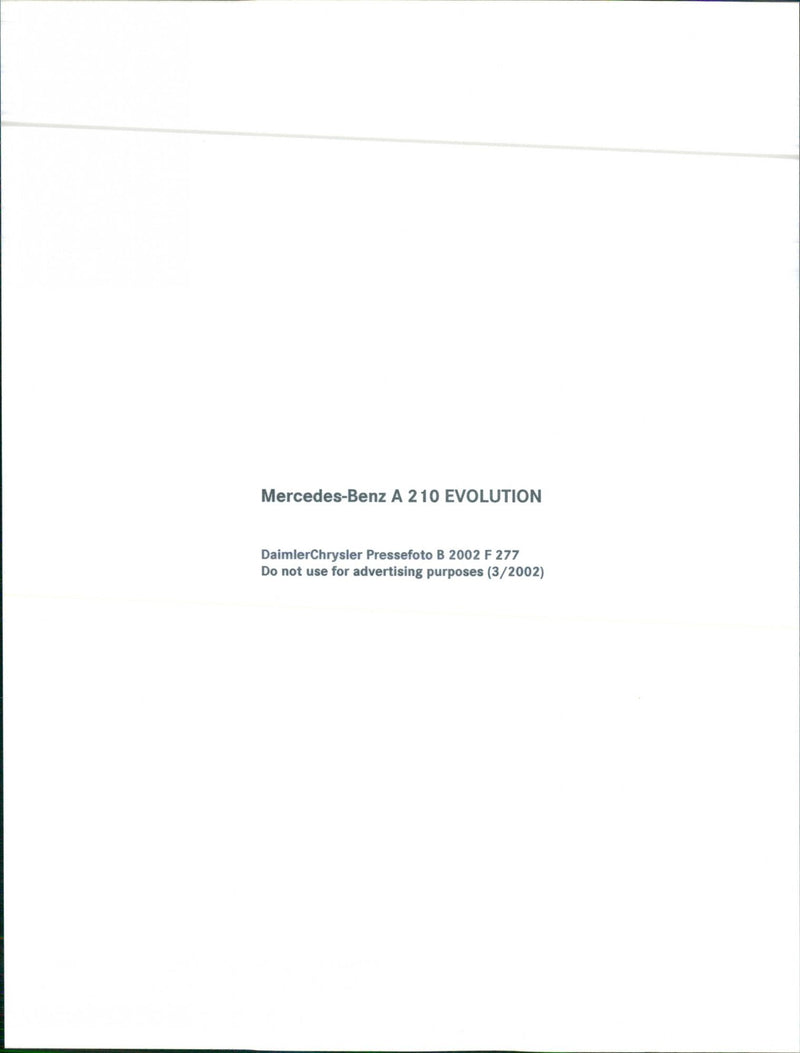 Mercedes-Benz A 210 Evolution - Vintage Photograph