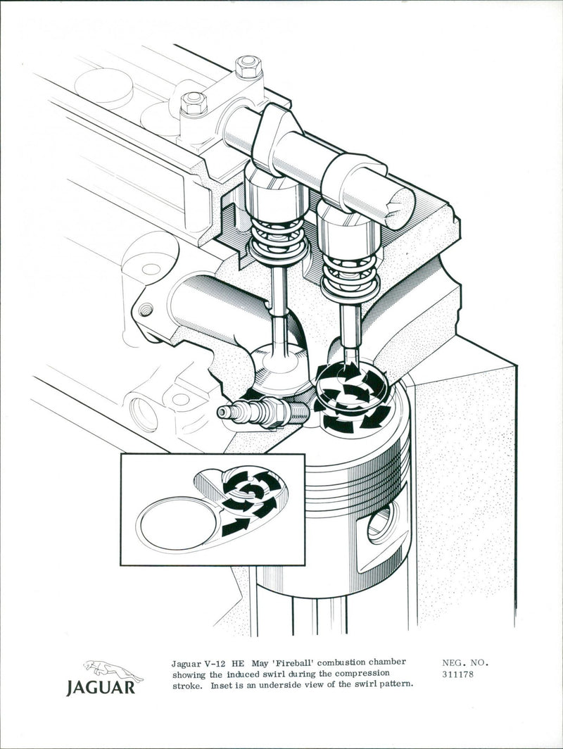 Jaguar V-12 HE - Vintage Photograph