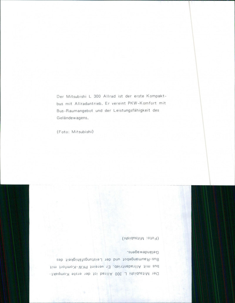 Mitsubishi L 300 all-wheel drive - Vintage Photograph