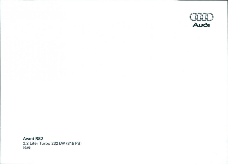 Audi Avant RS2, 1995 - Vintage Photograph