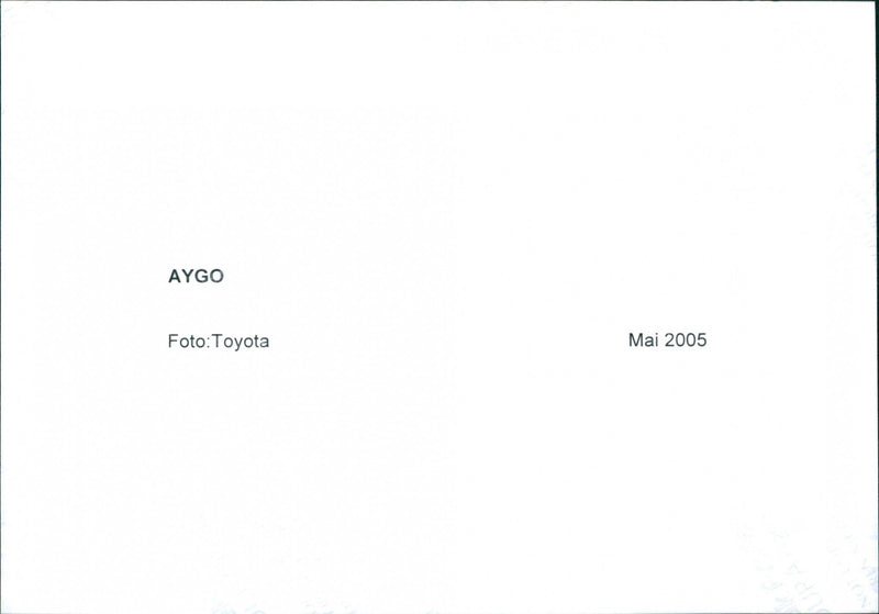 2005 Toyota Aygo - Vintage Photograph