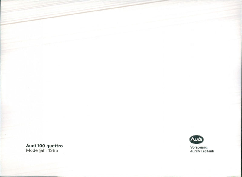 Audi 100 Quattro, 1985 - Vintage Photograph