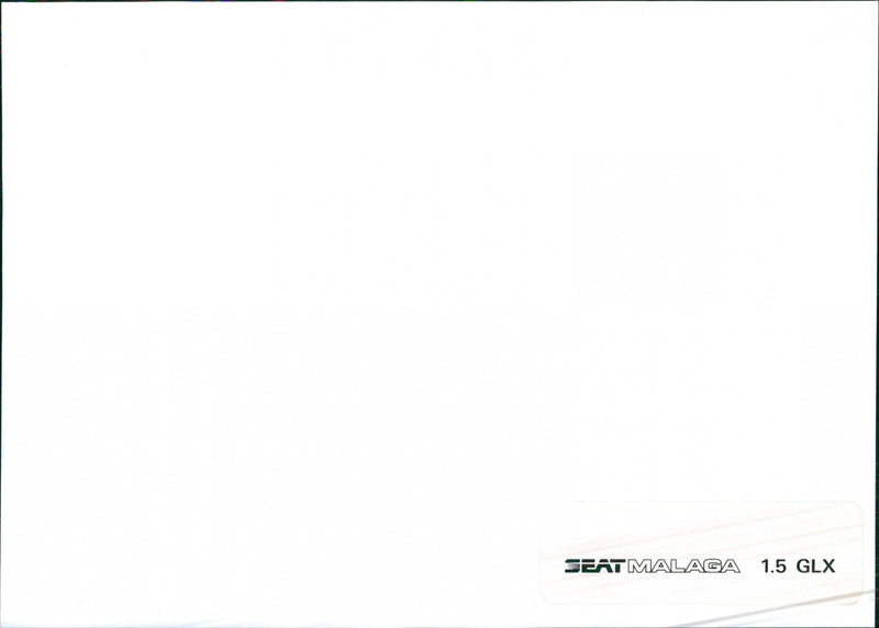Seat Malaga 1.5 GLX. - Vintage Photograph