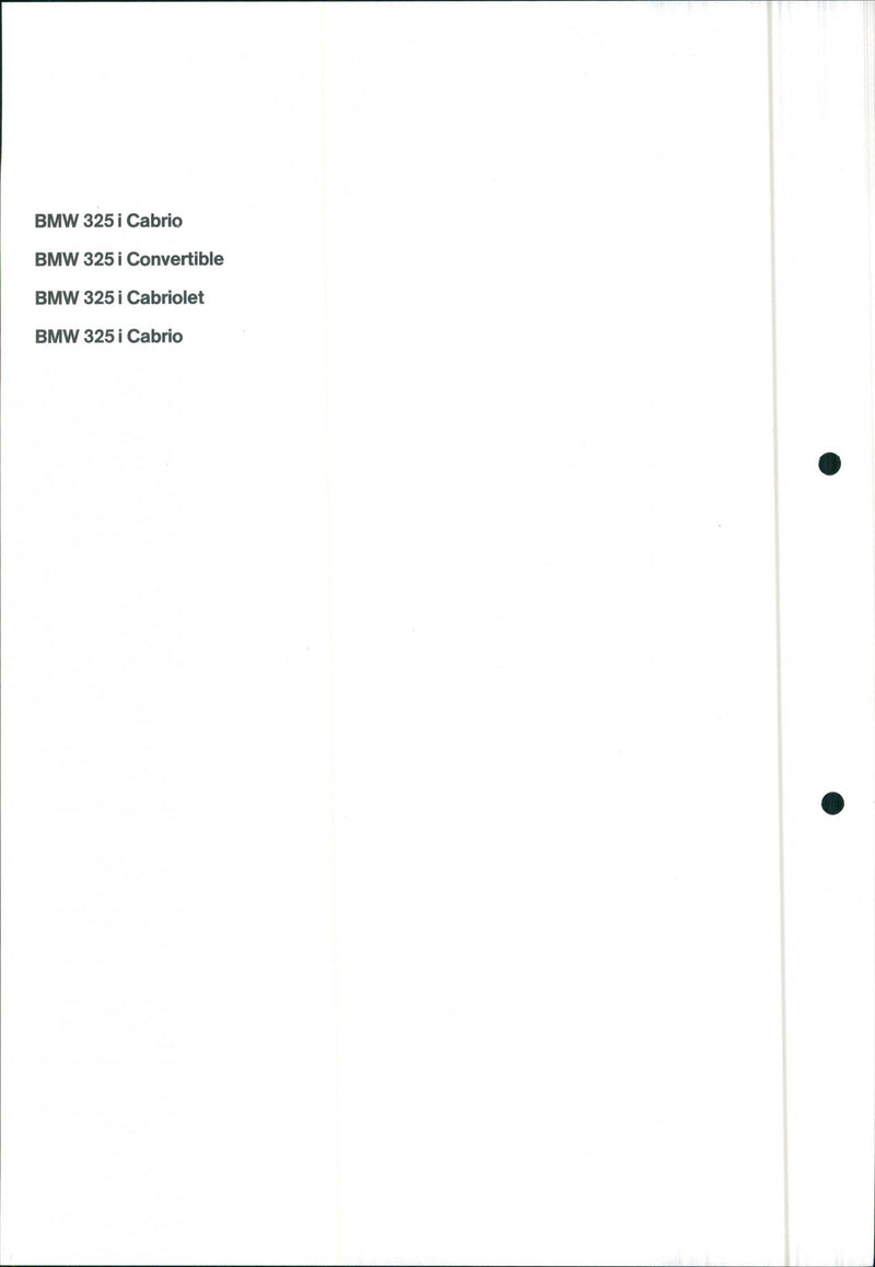 BMW 325i Convertible - Vintage Photograph