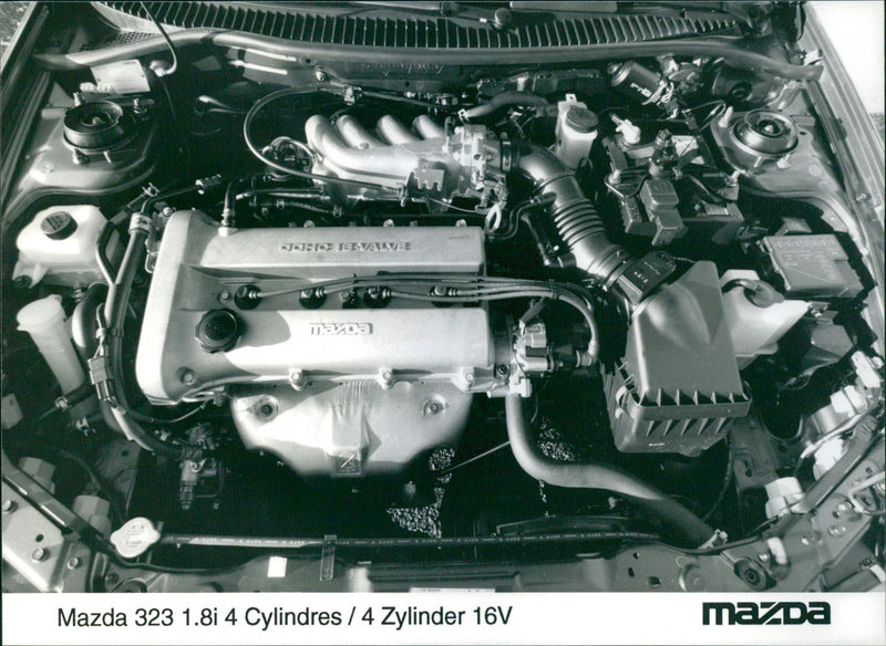 Mazda 323 1.8i, 4 cylinders - Vintage Photograph