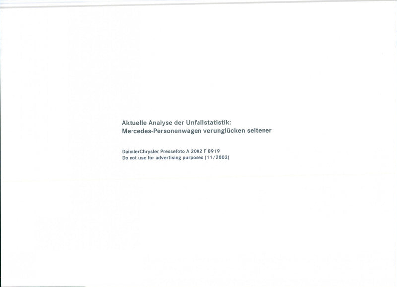 Accident Rate Drop by 15% Due to ESP of Mercedes Benz 2002 - Vintage Photograph