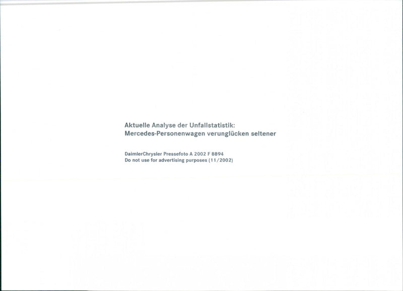 Accident Statistics: Modern Car Technology Makes Driving Safer - Vintage Photograph