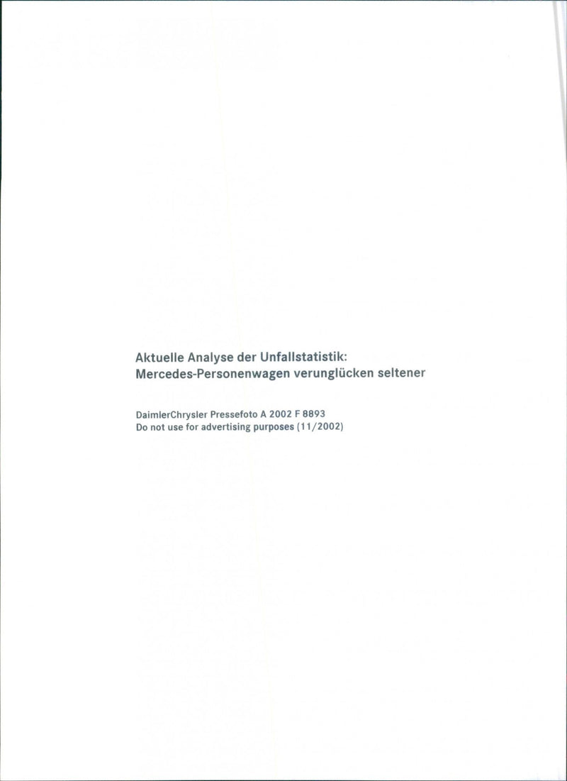 Graphs Showing Decline in Accident Rate After ESP Series Application in Mercedes-Benz - Vintage Photograph