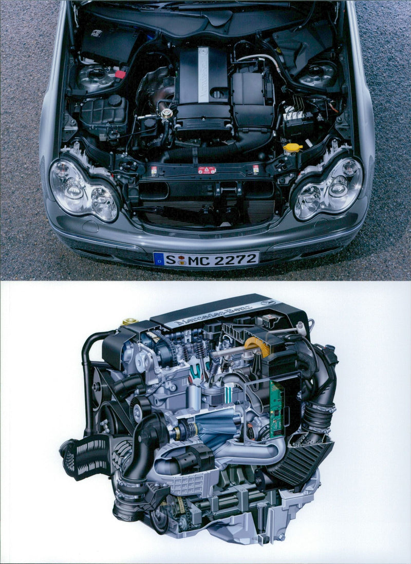 The Engines' TWINPULSE System of Mercedes-Benz C-Class 2002 - Vintage Photograph