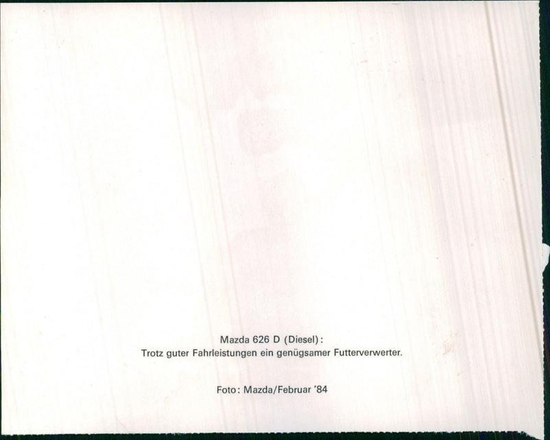 Mazda 626 D (Diesel) - Vintage Photograph