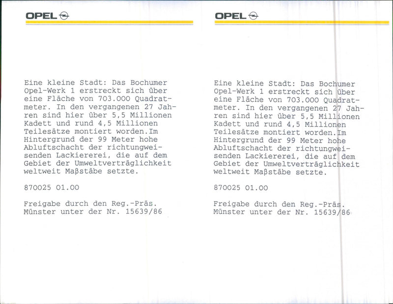 Opel Plant 1 in Bochum - Vintage Photograph