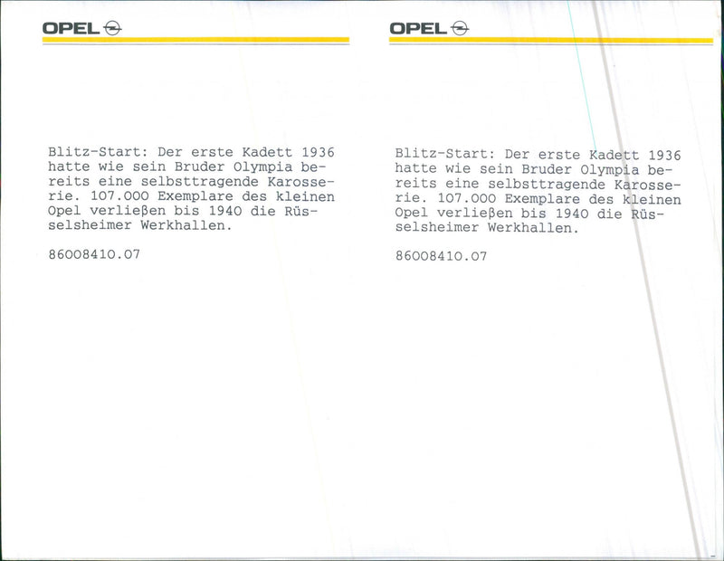 Opel Kadett - Vintage Photograph