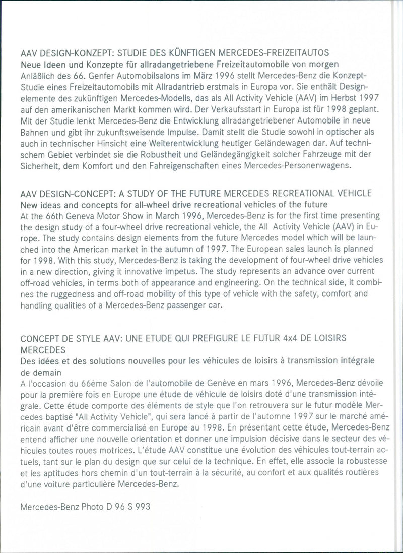 Mercedes Benz - Vintage Photograph