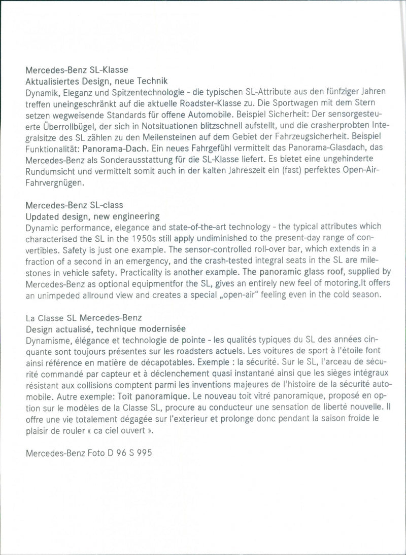 Mercedes Benz - Vintage Photograph