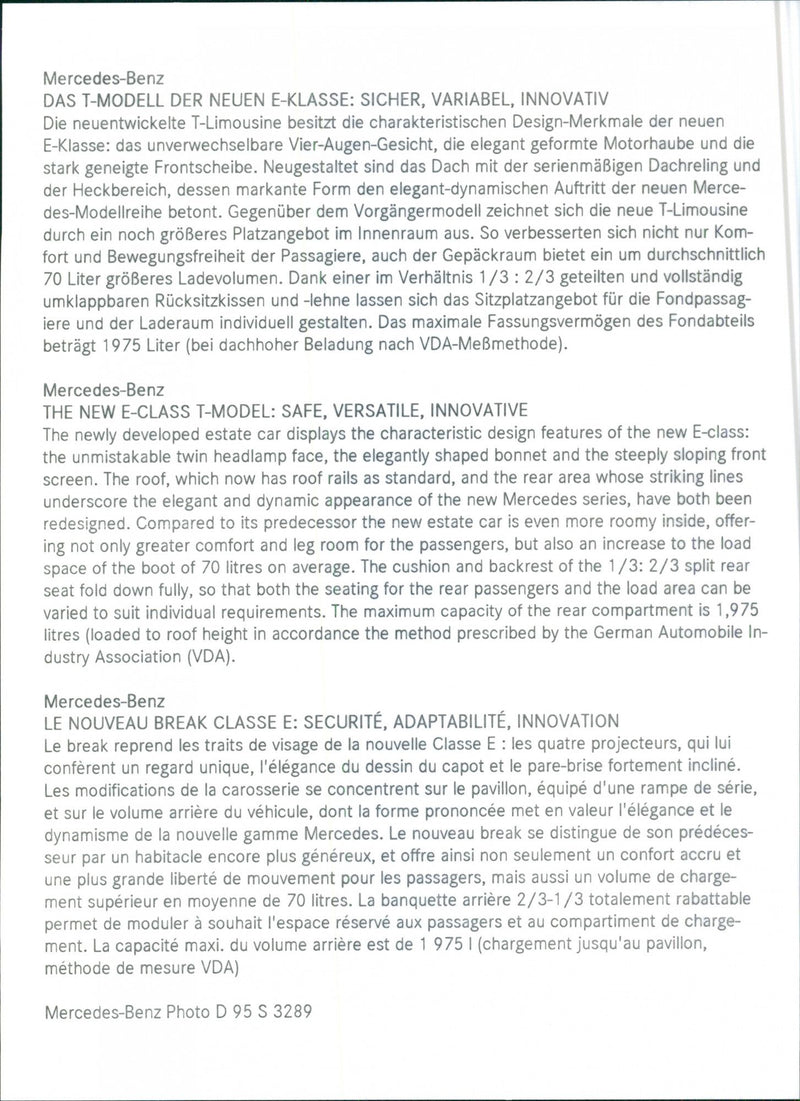 Mercedes Benz - Vintage Photograph