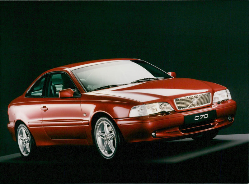 1996 Volvo C70, front and side view - Vintage Photograph