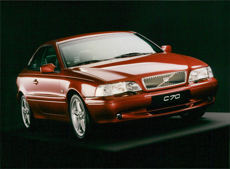 1996 Volvo C70, front and side view - Vintage Photograph