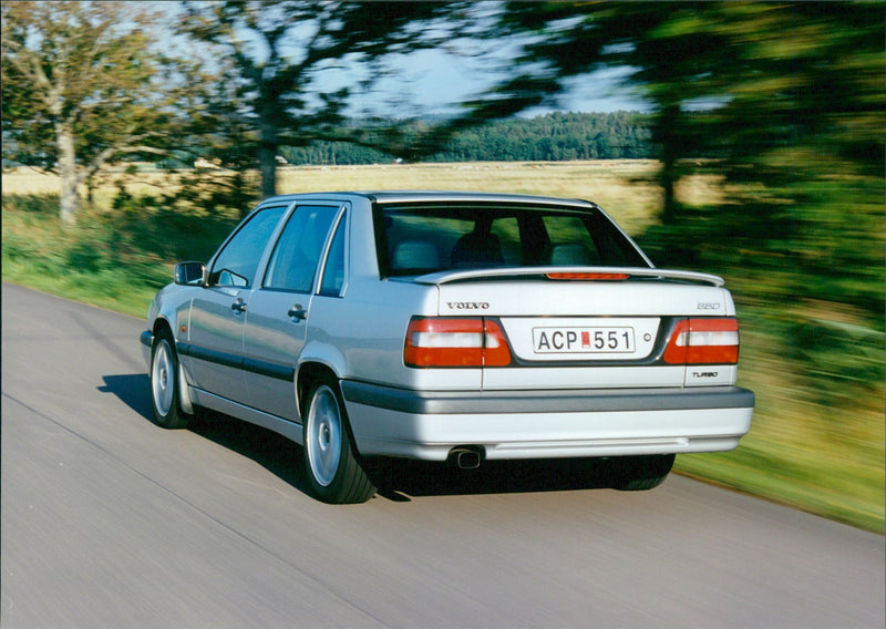 1991 Volvo 850 Turbo, rear view - Vintage Photograph