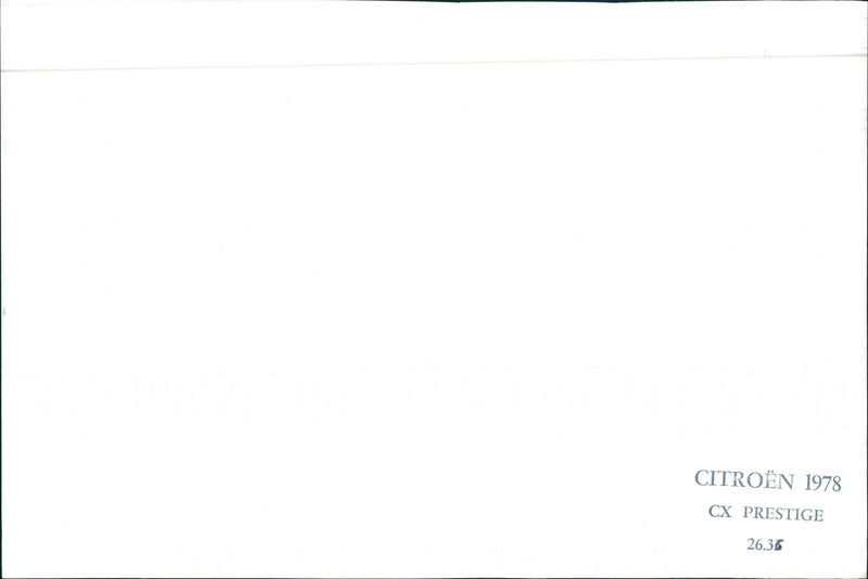 1978 Citroen CX-Prestige - Vintage Photograph