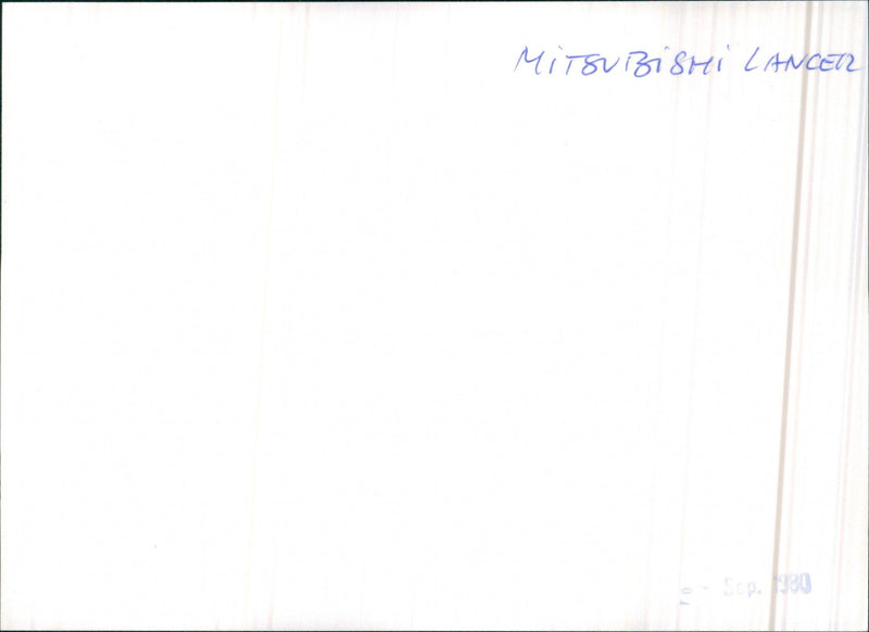 Mitsubishi Lancer - Vintage Photograph