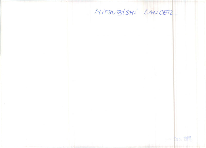 Mitsubishi Lancer - Vintage Photograph