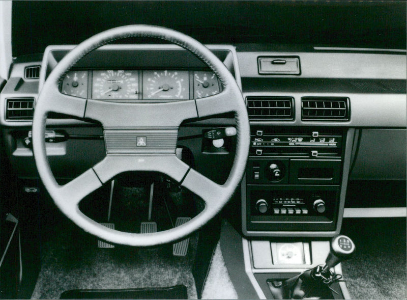 Dashboard of 1982 Mitsubishi Galant Turbo - Vintage Photograph