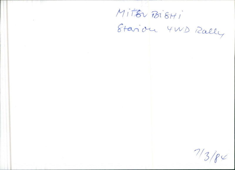 1984 Mitsubishi Starion 4WD Rally's suspension drawing - Vintage Photograph