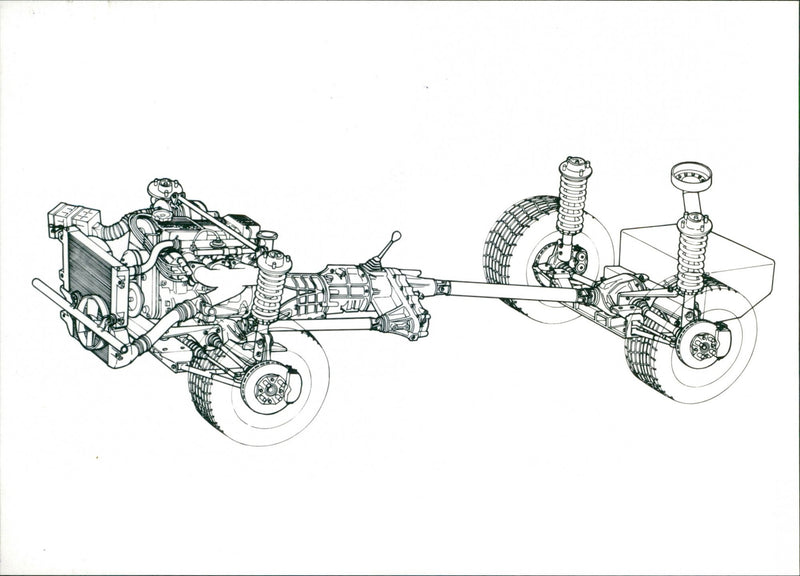 1984 Mitsubishi Starion 4WD Rally's suspension drawing - Vintage Photograph