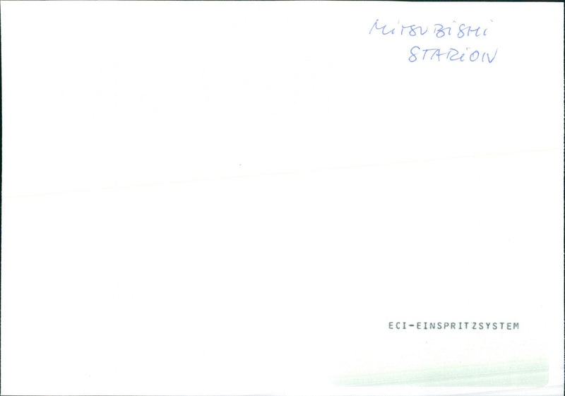 Drawing of Mitsubishi Starion's ECI system - Vintage Photograph