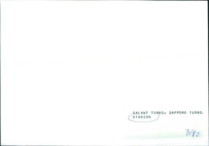 Drawing of 1982 Mitsubishi Starion 4G63's turbocharger - Vintage Photograph