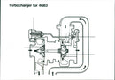 Drawing of 1982 Mitsubishi Starion 4G63's turbocharger - Vintage Photograph