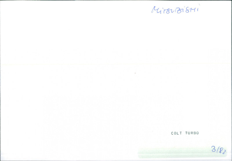1982 Mitsubishi Colt Turbo - Vintage Photograph