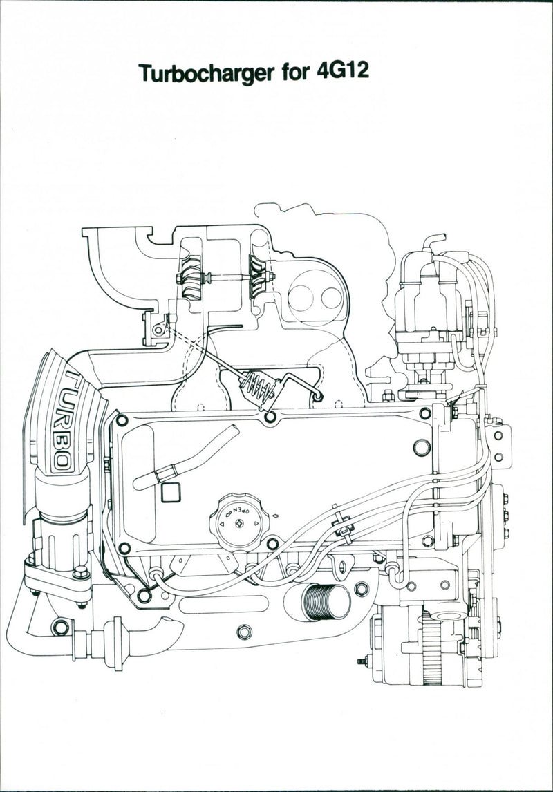 1982 Mitsubishi Colt Turbo 4G12's turbocharger - Vintage Photograph