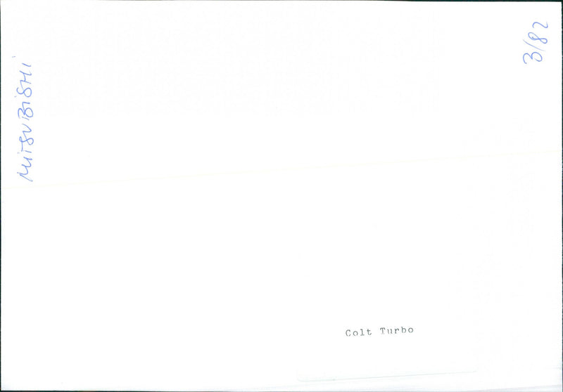 1982 Mitsubishi Colt Turbo's gear - Vintage Photograph