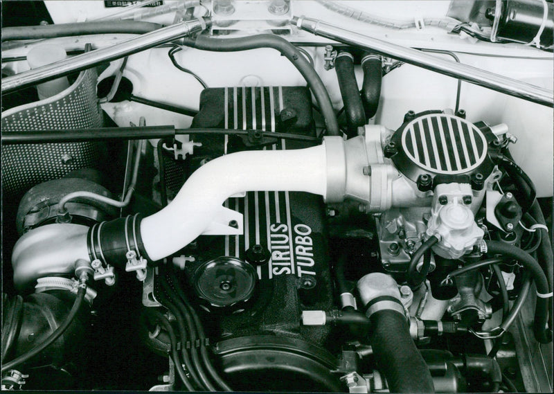 1980 Mitsubishi Lancer 2000 Turbo engine - Vintage Photograph