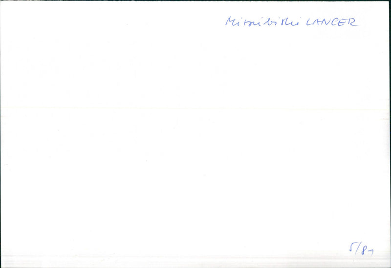 1981 Mitsubishi Lancer - Vintage Photograph