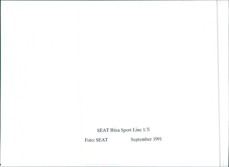 SEAT Series 1991 - Vintage Photograph