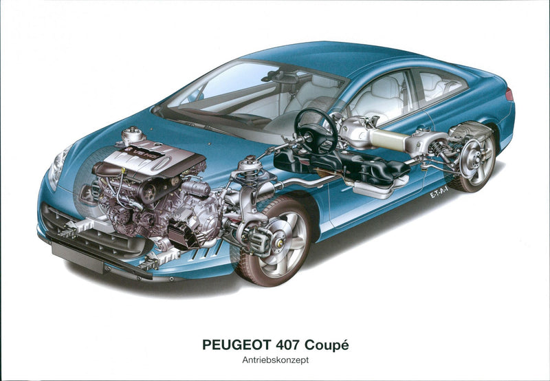 Peugeot 407 Coupe - Vintage Photograph