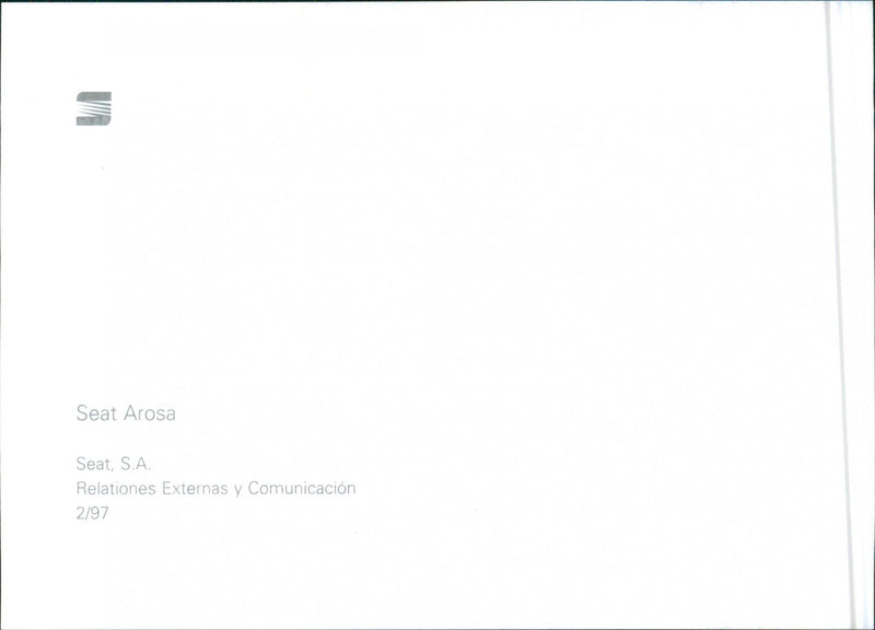 Seat Arosa - Vintage Photograph