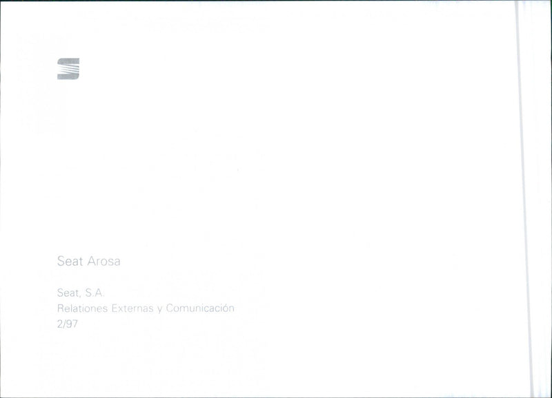 Seat Arosa - Vintage Photograph