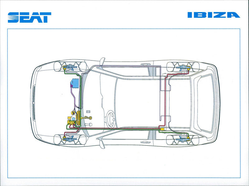 Technical drawing of SEAT Ibiza - Vintage Photograph