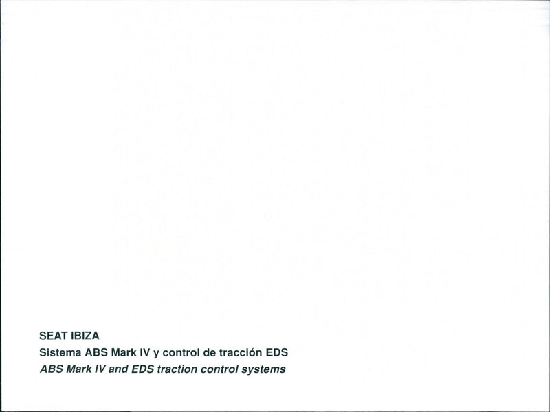 Technical drawing of SEAT Ibiza - Vintage Photograph
