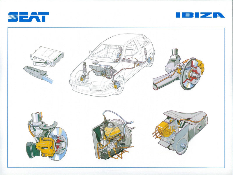Technical drawing of SEAT Ibiza - Vintage Photograph