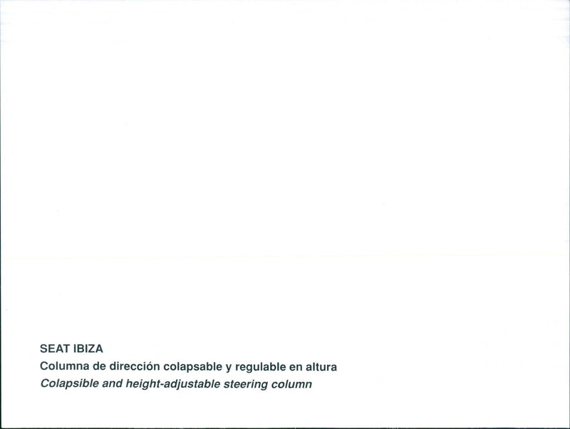 Drawing of SEAT Ibiza's steering column - Vintage Photograph