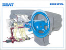Drawing of SEAT Ibiza's steering column - Vintage Photograph