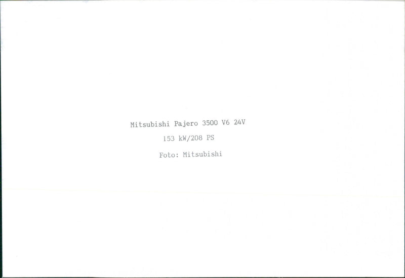 Mitsubishi Pajero - Vintage Photograph