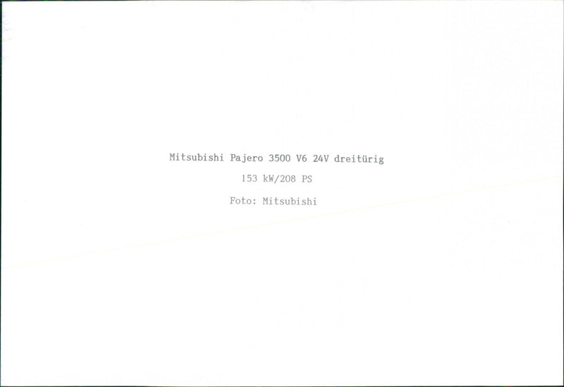 Mitsubishi Pajero - Vintage Photograph